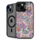 Warm Taupe Floral iPhone 15 Kickstand Case